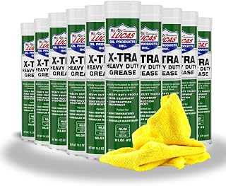 Lucas 10301 X-TRA Heavy Duty Grease – 14 oz Tube | Waterproof, Extreme Pressure, High Temp Polyurea Grease for Automotive, Industrial, Marine, Agricultural & Off-Road Applications | Case of 10