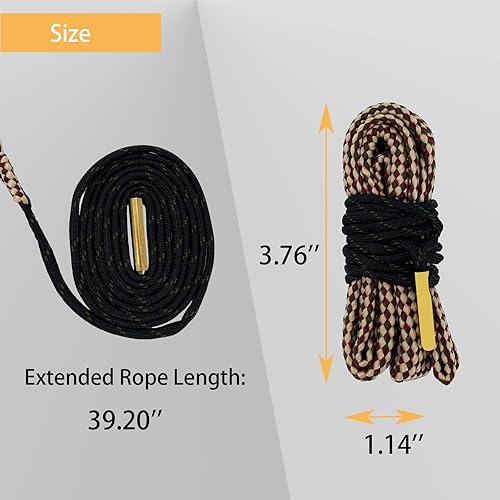 Miniatura 3 de 2 Pack Gun Snake Rifle Bore Cleaning Rope Gun Barrel Snake for Pistol Handgun Shotgun .22 .223 & 5.56mm .380 9mm 12GA .308 .357 .44 .45 Caliber