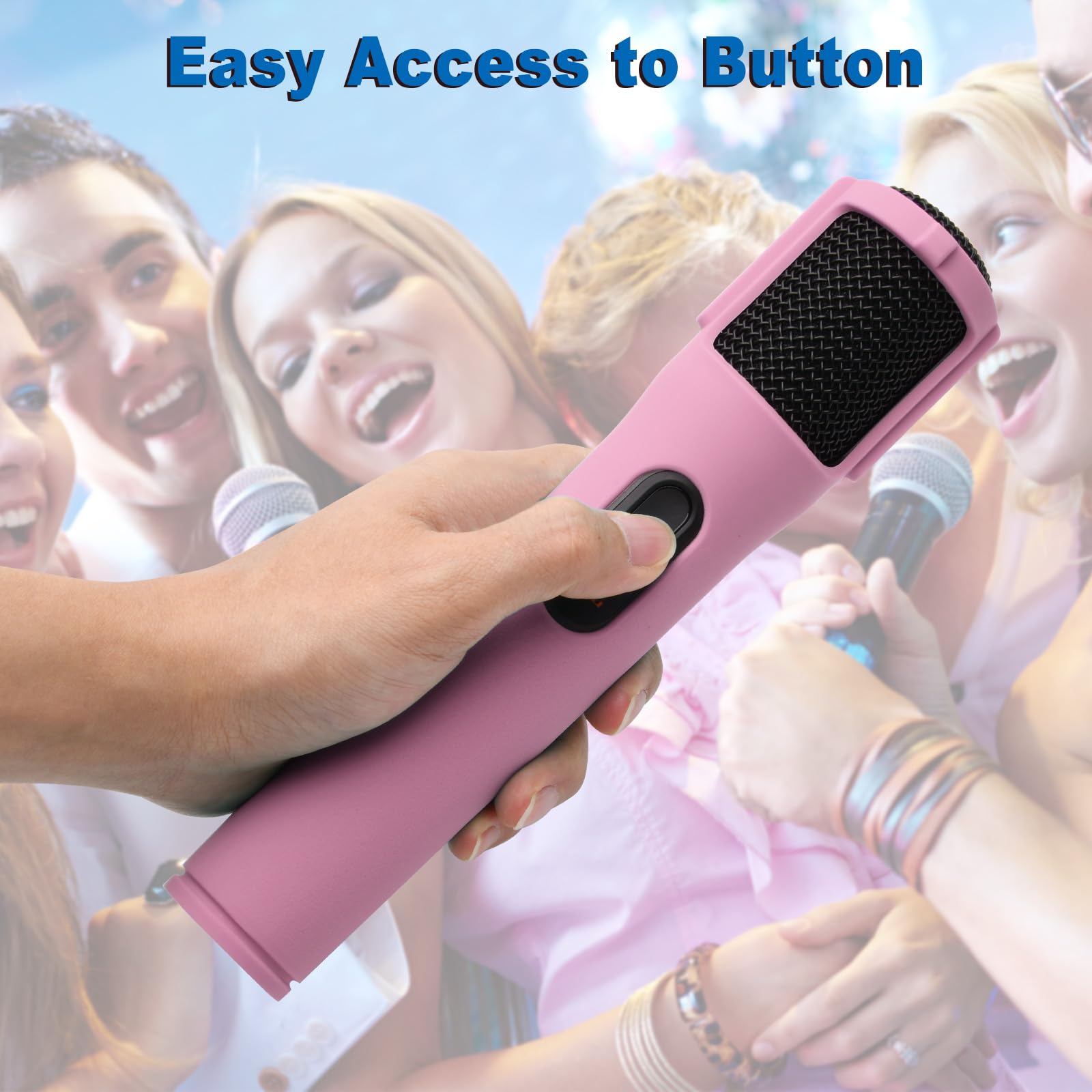 Siliconen Case Met Base Voor JBL PartyBox Draadloze Mic Draadloze Handheld Microfoon Handvat Mouw Accessoires Handvat Mic Cover Vervanging Beschermhoes, Groen, Siliconen hoesje met basis voor JBL