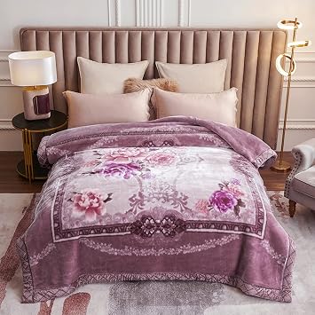 Warm Blanket, Heavy Blanket Thick, Winter Fleece Blanket King Size, 4kg-2 Ply Reversible Heavy Comforter, Soft and Warm, Warm Microfiber Thermal Blanket, 200X230cm 4kg