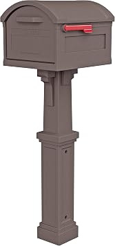 Gibraltar Mailboxes GHC40M01 Grand Haven Decorative Package Mailbox, Mocha