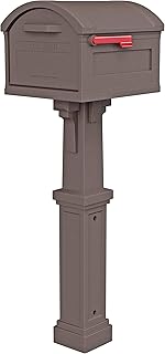 Gibraltar Mailboxes GHC40M01 Grand Haven Decorative Package Mailbox, Mocha