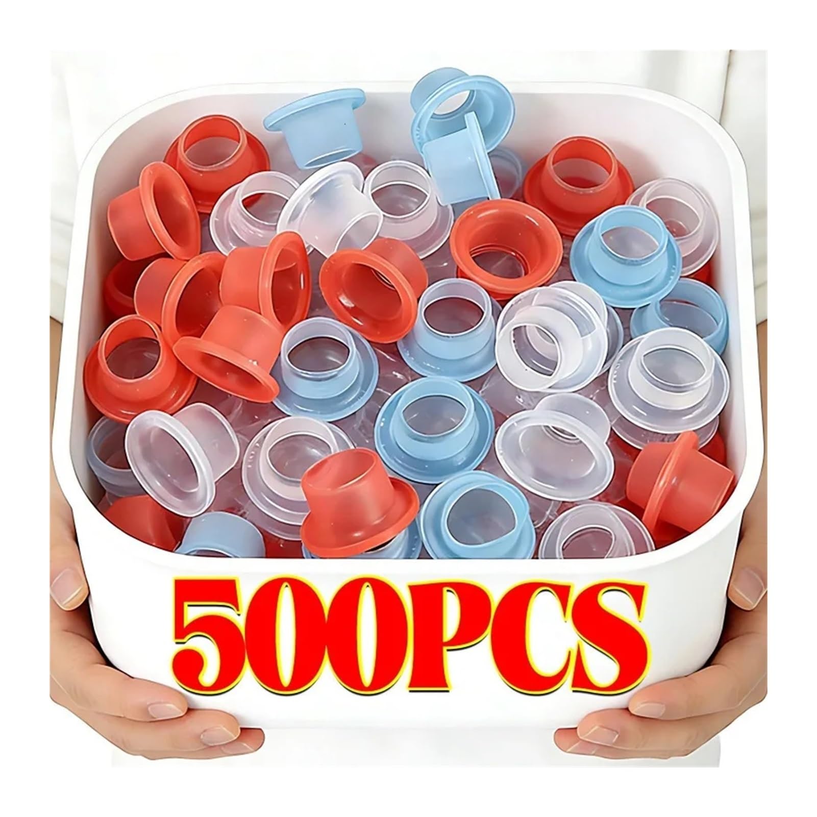 Junta de Sellado a Prueba de Fugas para grifos, válvulas, tuberías roscadas, mangueras, láminas de Silicona, Arandelas, Juntas tóricas para Tapones de fontanería (Blanco, 200 unida
