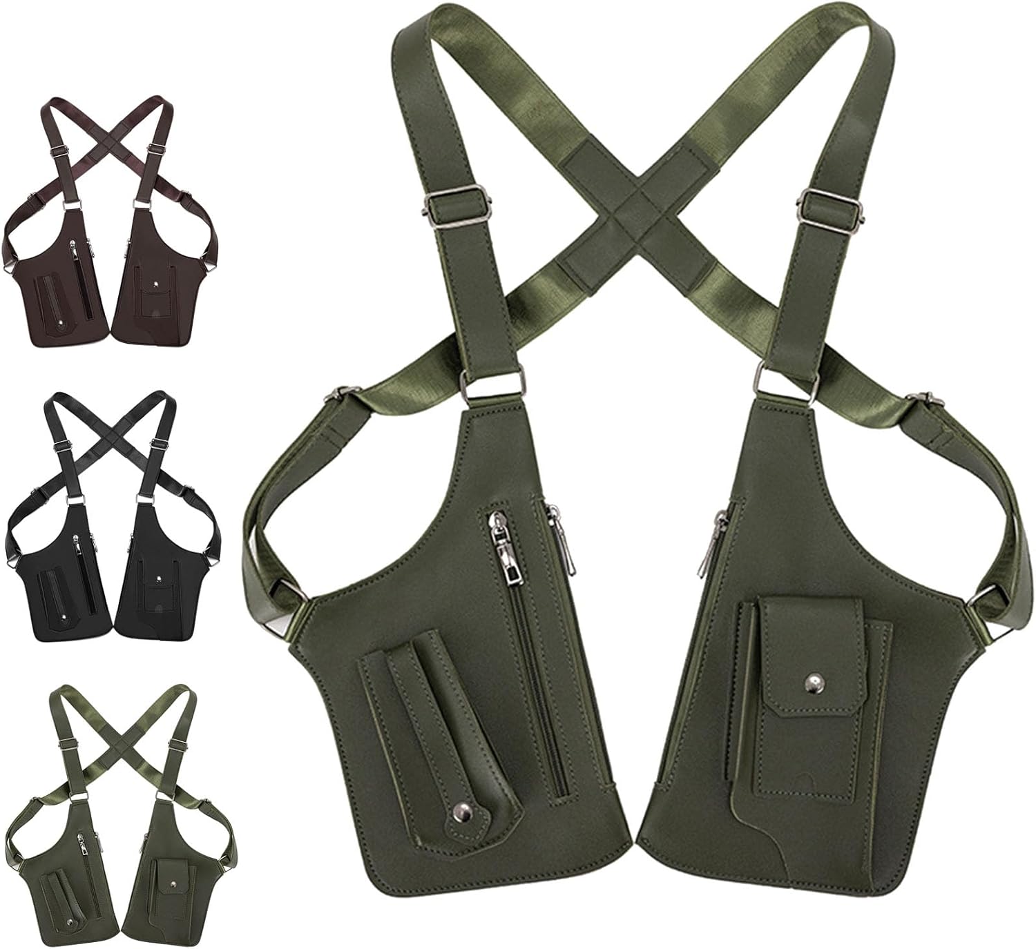 Double Shoulder Armpit Bag, Anti-Theft Hidden Adjustable Strap Holster, Adjustable Underarm Shoulder Bag for Men