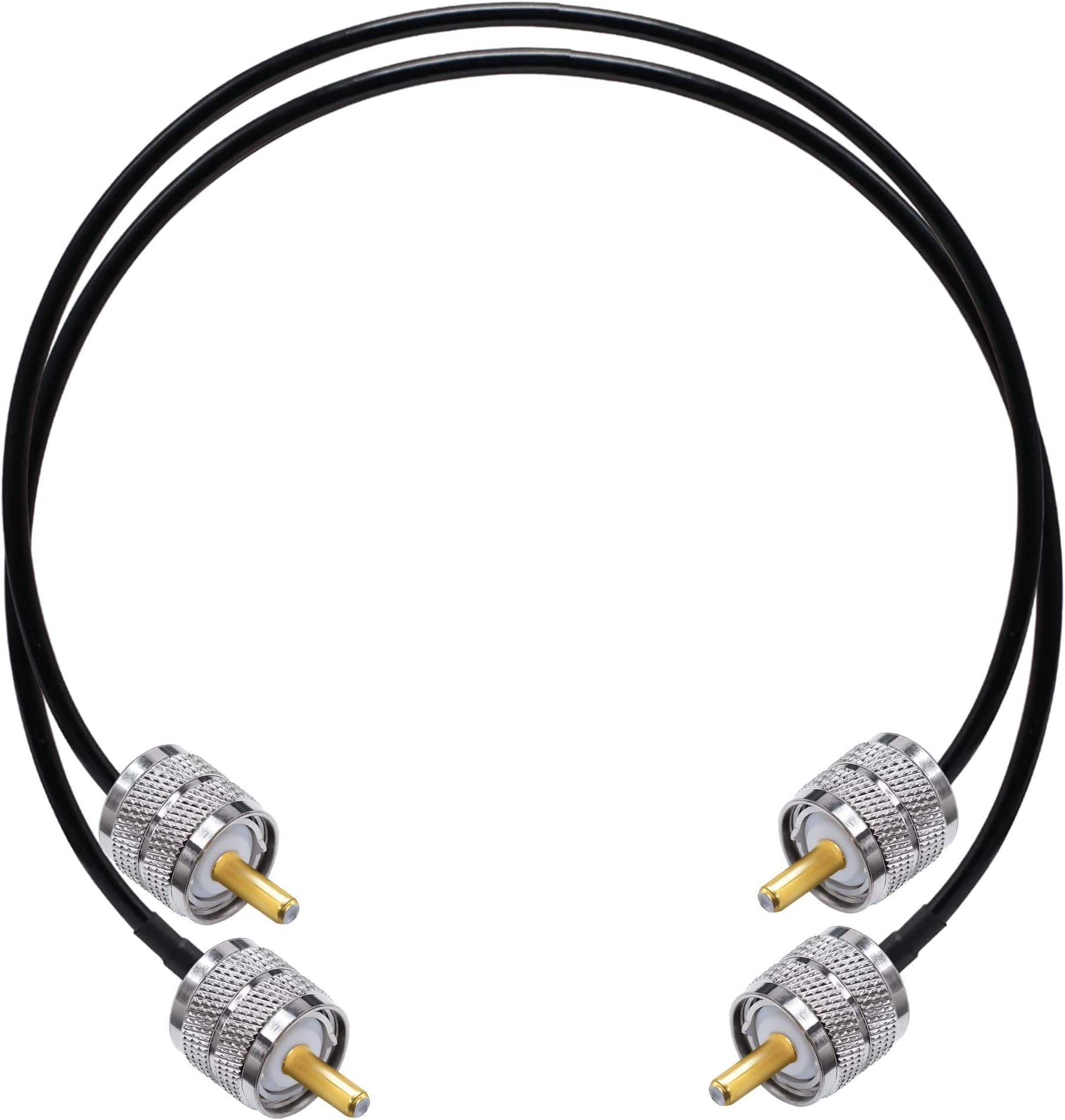 TUOLNK PL259 Cable RG58 CB Radio Cable PL259 Jumper SO239 UHF Male to Male Extension Low Loss RF for Two Way Radio Wireless LAN Devices (1.64ft) 2pcs