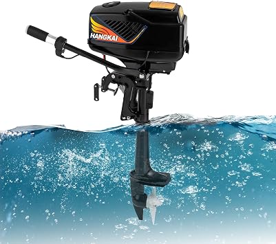 1200W HANGKAI Thrust Electric Outboard Boat Motor, 48V 3307lbs Outboard Motor Engine, 3000rpm Heavy Duty Fishing Boat Engine, Outboard Trolling Motor for Small Ships, Inflatable Boats, Plastic Boats