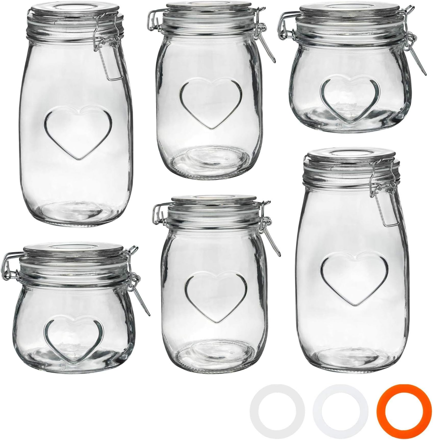 Kitchen Craft Mini Clip Top Glass Jar 100ml : Amazon.co.uk: Home & Kitchen