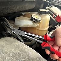 Vista 3 de Alicates de agarre de manguera de largo alcance de 11 pulgadas con mordazas dentadas para espacios difíciles de alcanzar