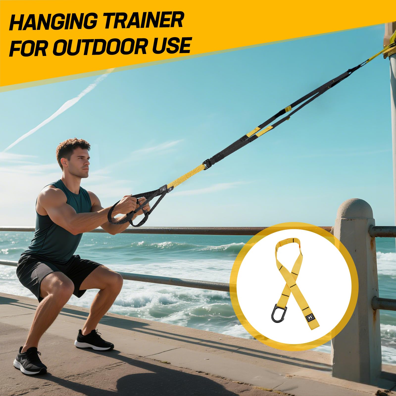 Entrenamiento de Resistencia en Casa, Correas de Fitness de Entrenador de Resistencia para Entrenamiento de Cuerpo Completo para el Entrenamiento en Interiores y Exteriores
