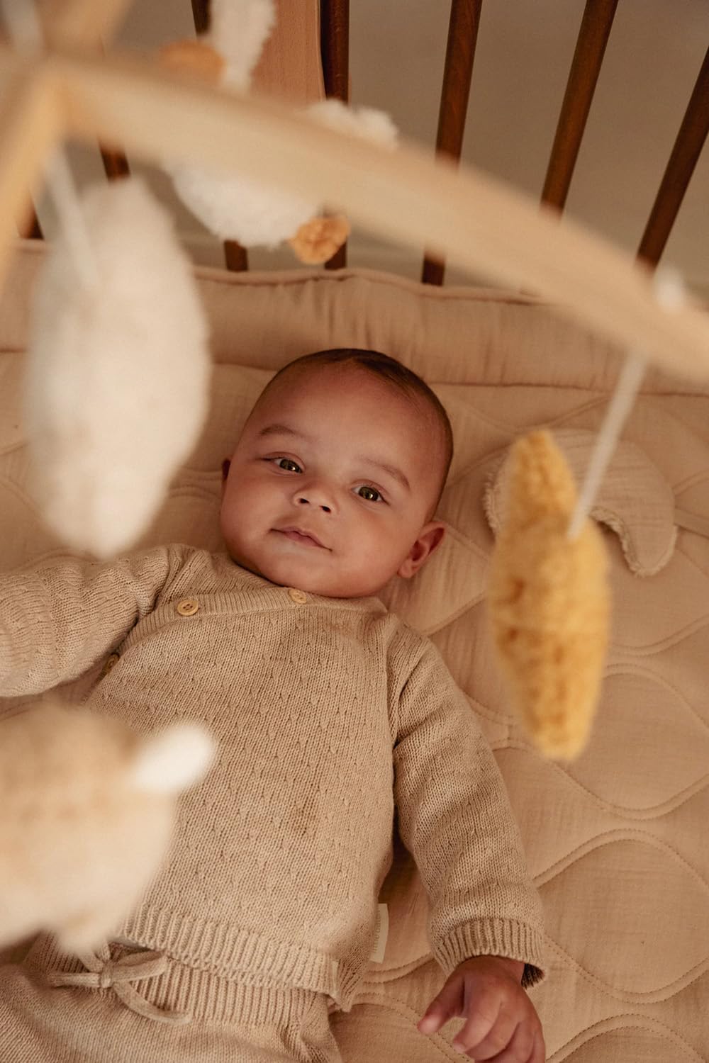 Little Dutch Mobile Musik Spieluhr mit Holz Halterung für Babybett - Newborn Naturals