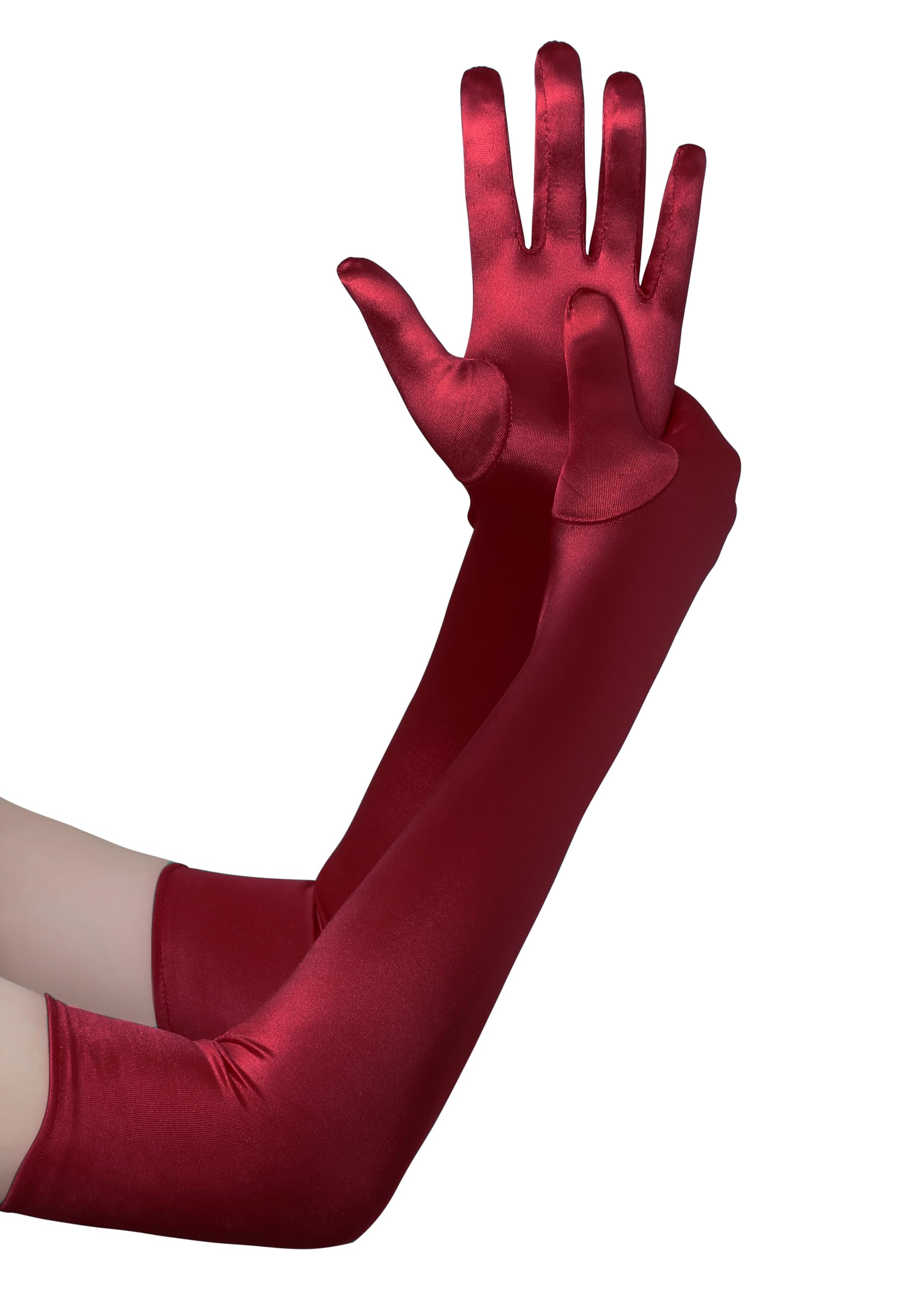 Snapklik.com : Long Opera Party 1920s Satin Tea Party Gloves Costume ...