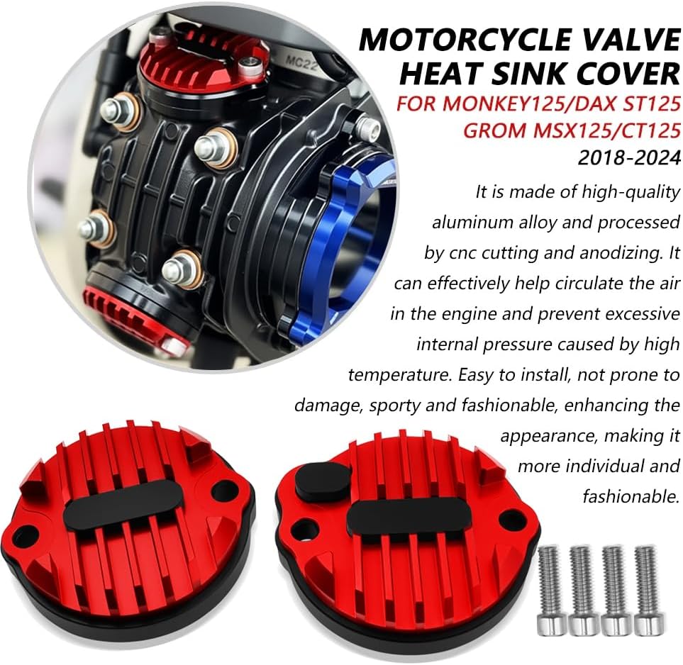 FOR 2026 2025 DAX ST125 CT125 /Trail 125 monkey125 GROM MSX125 5 gears 2018-2026 motorcycle valve cover Valve Heat sink Cover accessories (black)