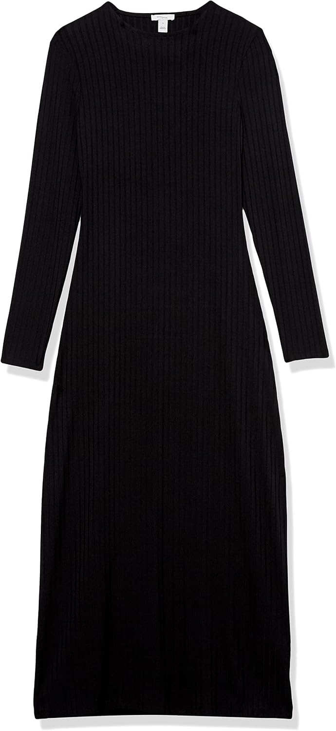 Amazon Essentials Women's Wide Rib Open Back Long Sleeve Dress (Previously Daily Ritual) - Image 6