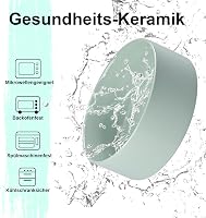 SPUNKYJUNKY Kerámia Emelt Etetőtál Szett Bambusz Állvánnyal Kutyáknak és Macskáknak - 850 ml Űrtartalmú Tálak, Világoszöld, Állítható Magass 6