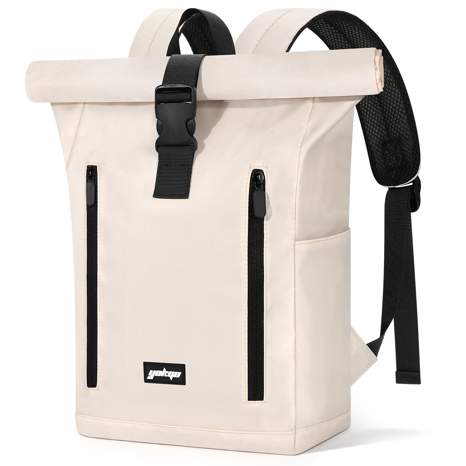 Zaino Rolltop Antifurto Con Porta PC 15.6" - Zaino Espandibile 18-25L Per Scuola, Universit&agrave; E Viaggi