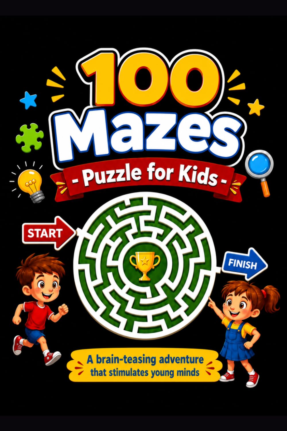 100 Mazes: Maze Activity Book for Kids: 100 Fun Maze Challenges with Answer Pages and Notes