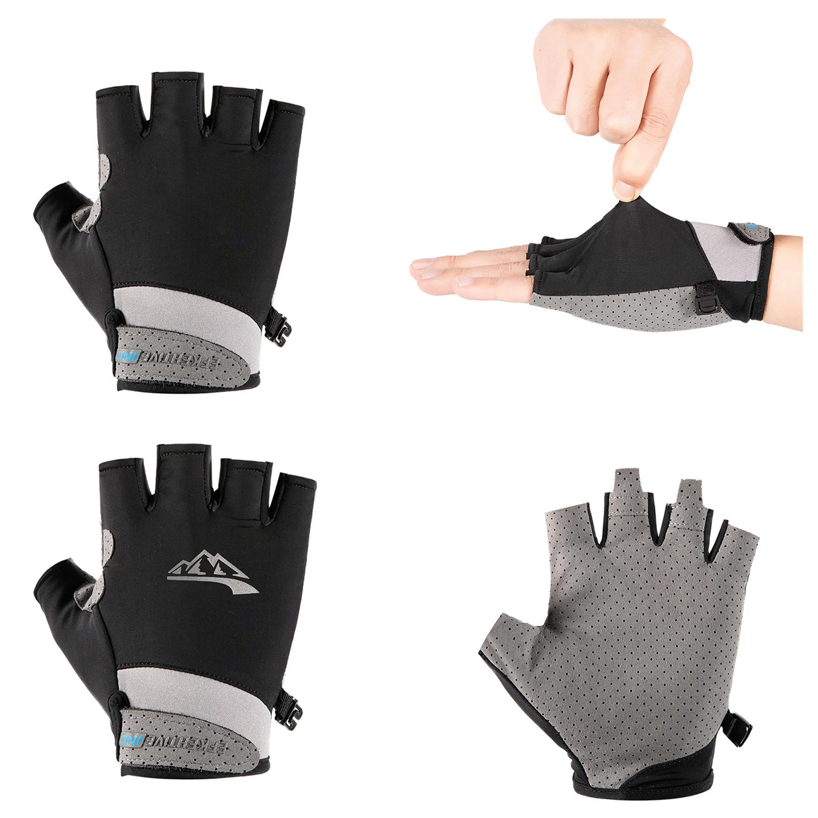Half Finger Fishings Glove Quick Drying Breathable Sports Glove Highly Elastics Cycling Glove for Kayaking Hikings