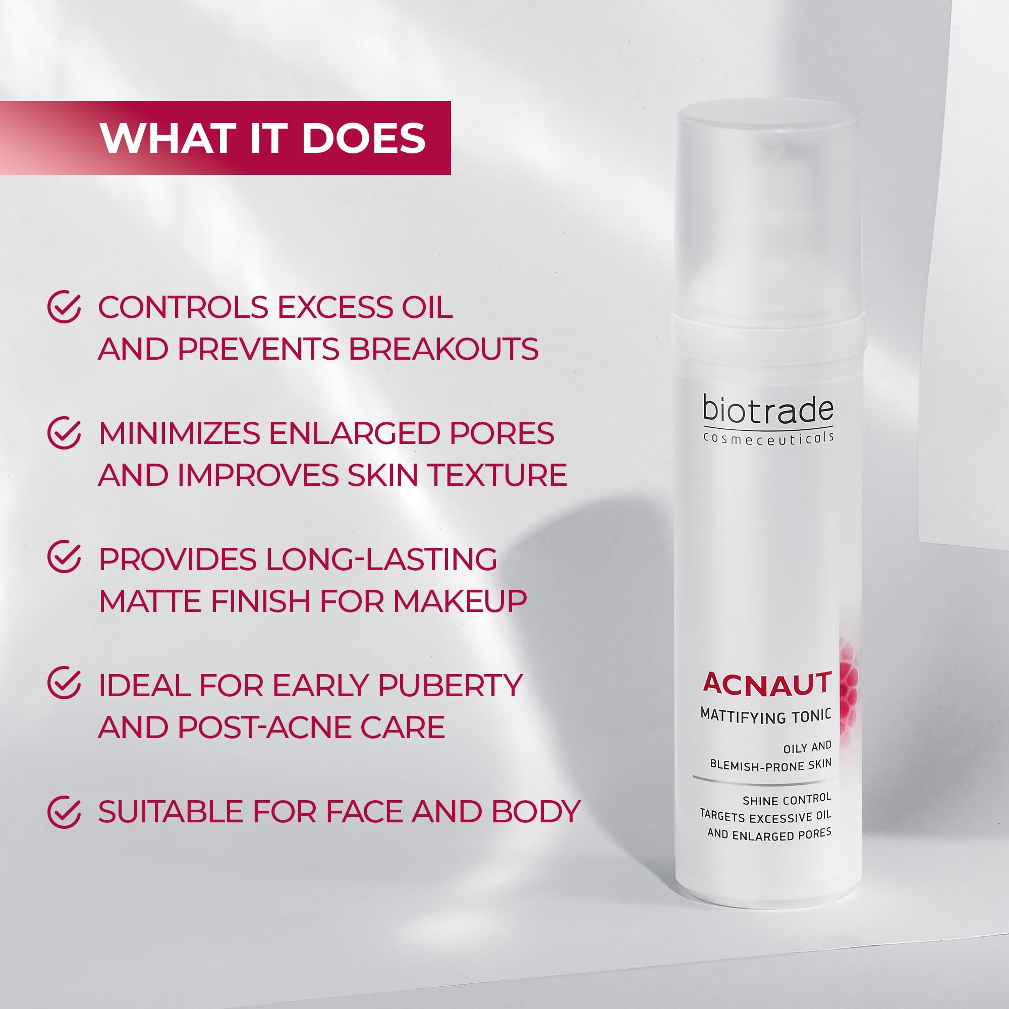 Biotrade Acnaut Tonique Matifiant Éruptions Boutons Points Noirs 60 ml