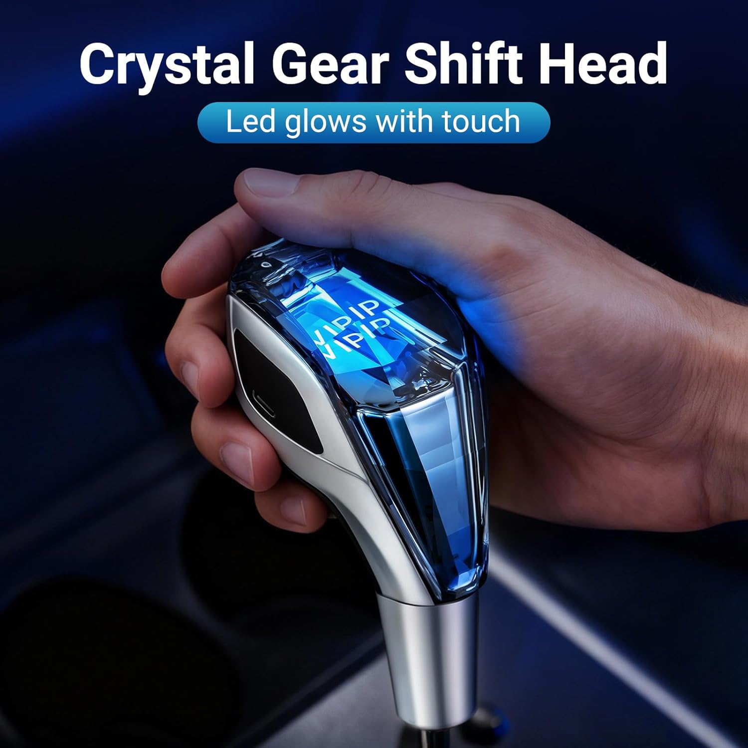 VIP Crystal car Shift knob Button LED Touch-Activated Illuminated Gearbox Shift Lever Compatible with Lexus Toyota Mazda Mitsubishi Zero Automatic Transmission Shift Accessories