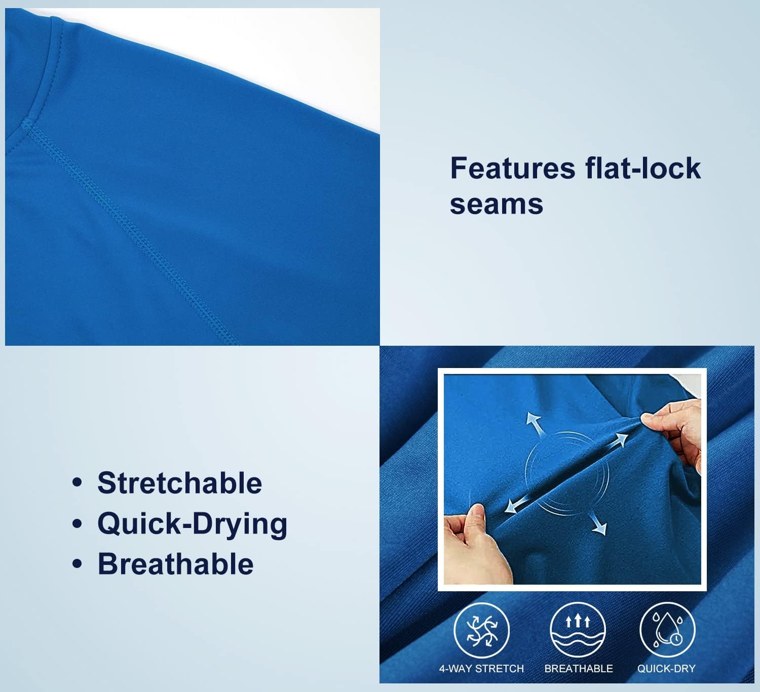 HODOSPORTS Men's Swim Shirt Quick Dry Short Sleeve UPF 50+ Rash Guard Sun Protection - Image 5