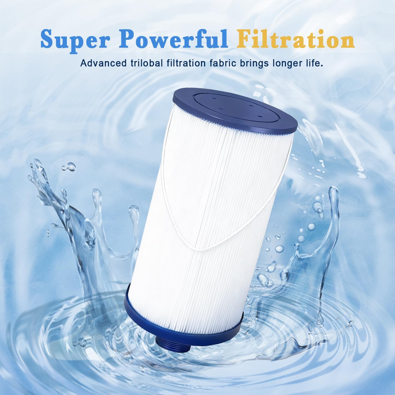 SPA Filter Replacement 42 Sq.ft (2 Pack) Hot Tub Filter Cartridge for FC-2402 303279 5CH-37 PFF42TC-P4 SD-01322 78460 - Image 2