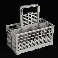 Vista 9 de Cesta de repuesto universal para lavavajillas con asa, caja de repuesto para cubiertos multiusos