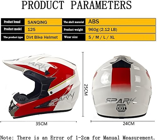 Miniatura 6 de Cascos de motocross para jóvenes, aprobados por el DOT, para niños, ATV, todoterreno, cuatro ruedas, cascos de motocicleta BMX (guantes de