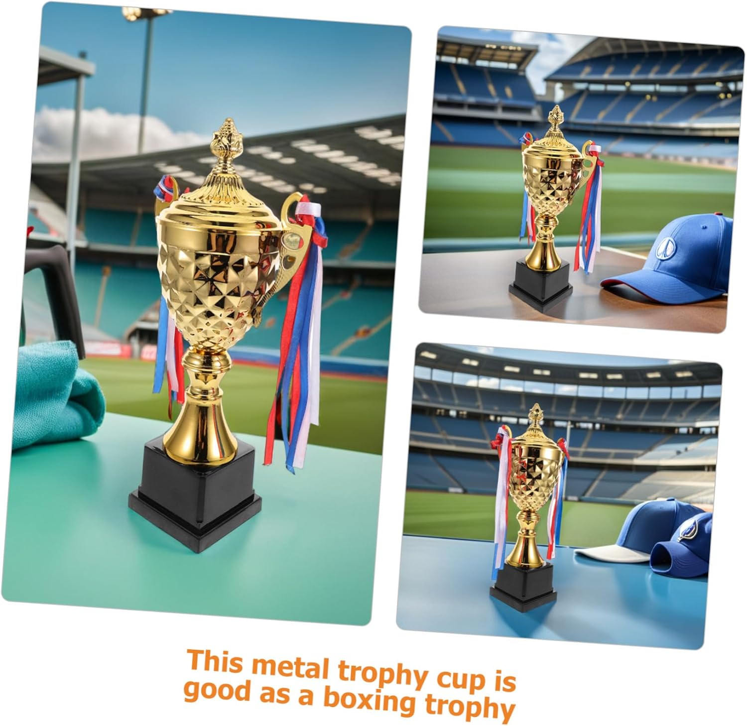 Large Sports Trophy Cup for Basketball Soccer Baseball Volleyball Wrestling Competitions Metal Award Trophy for Sports Day Winner Ceremony Portable Racing and Team Recognition Cup