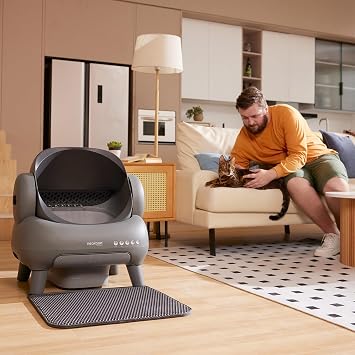 Neakasa M1 Open-Top Self Cleaning Cat Litter Box + Replaced Waste Bags-2 Rolls, Automatic Cat Litter Box with APP Control, Odor-Free Waste Disposal Includes Trash Bags