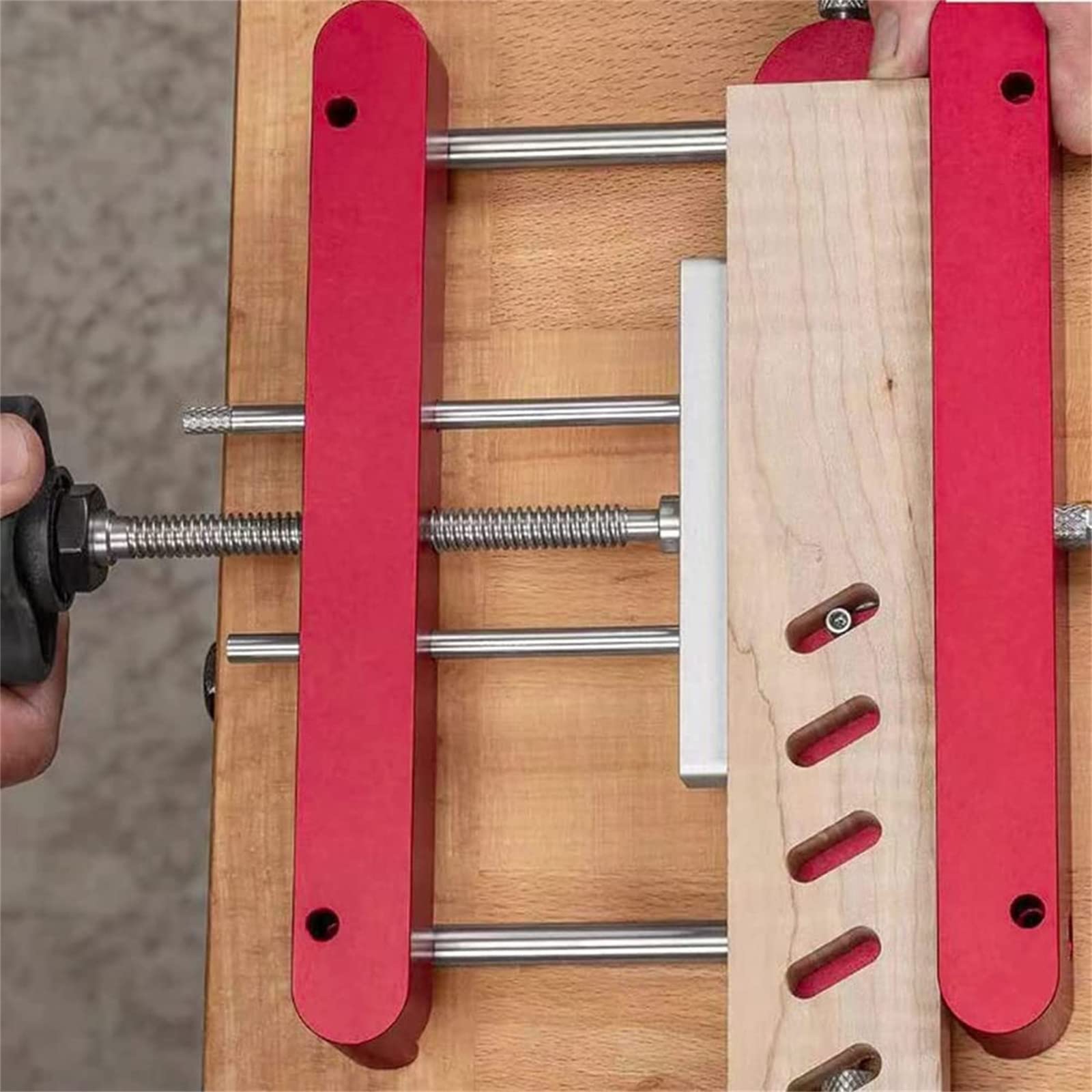 Outils de travail du bois 2 en 1 Perceuse Perforatrice Localisateur Croix Oblique Tête plate Poinçon Vis Gabarit Armoire à vis Poinçon DIY Localisateur (couleur : 5 bagues