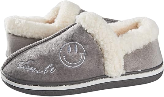 Amazon.com: Pantuflas para mujer de ancho ancho, pantuflas para mujer con  respaldo, pantuflas de casa, botines, pantuflas de piel sintética, mullidas  y acogedoras, cálidas para invierno, cómodas pantuflas anchas con espalda  cerrada,