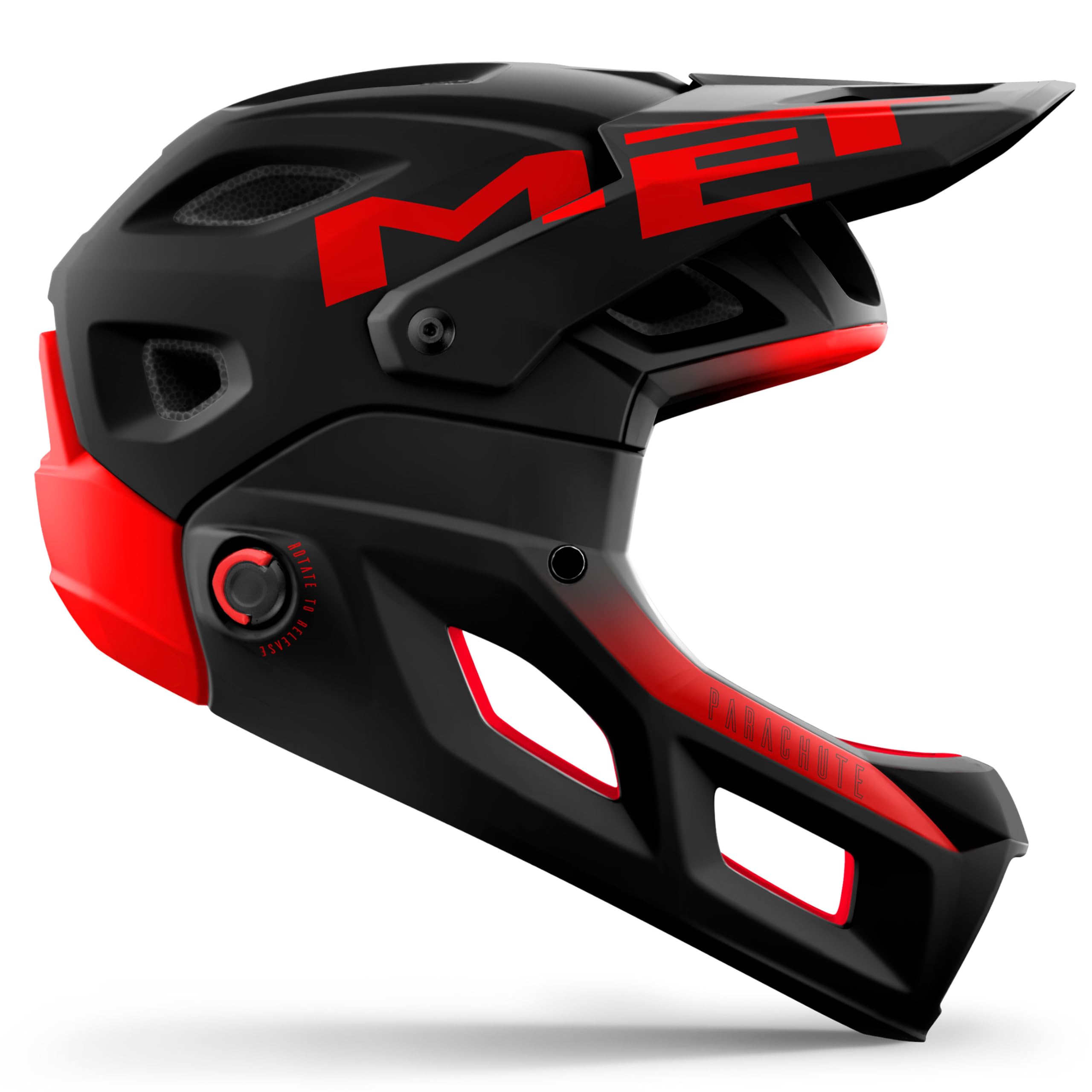 MET Parachute MCR MIPS Helm schwarz/rot