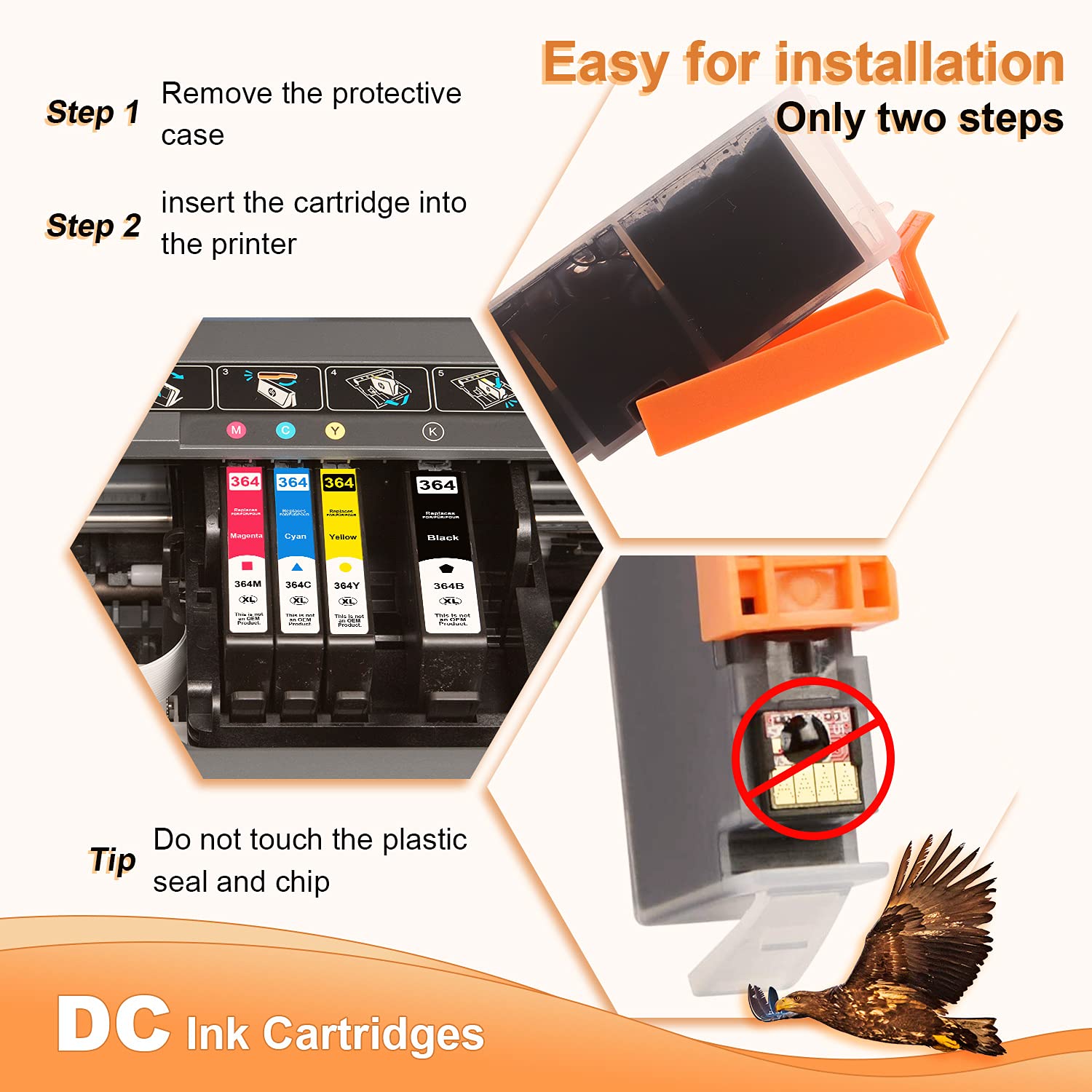 CARTOUCHES COMPATIBLES HP 364 XL AVEC PUCE PHOTOSMART Premium B010A