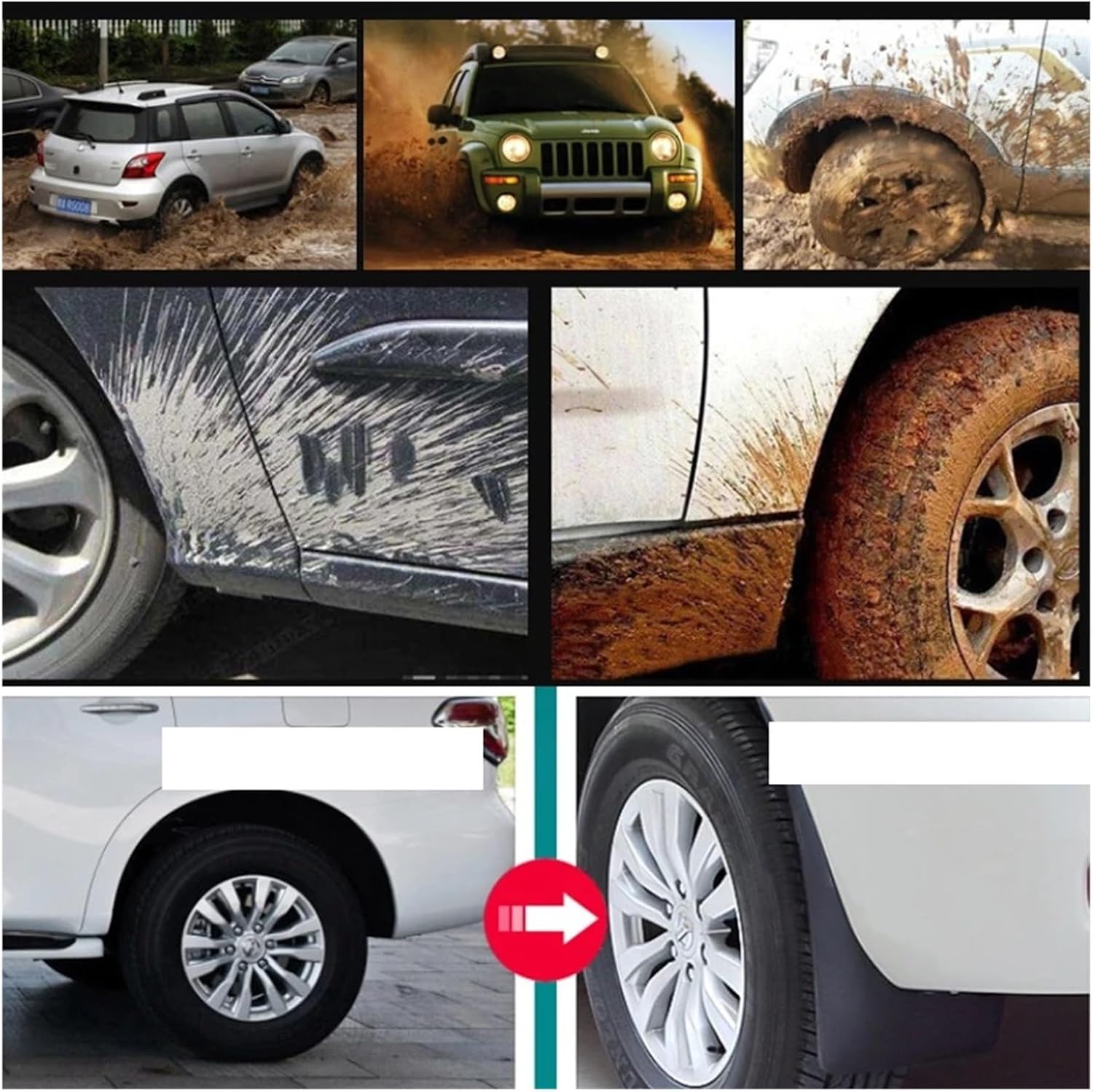 Fit for BYD Yuan Up 2024 2025 2026 Styrene Car Mud Guards Mud Guard Fenders Front Rear Wheels Accessories 4PCS