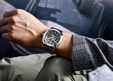 BENYAR Watch for Men Analog Quartz Chronograph Waterproof Luminous Designer Mens Wrist Watches Business Work Sport Casual Dress Watch with Silicone Strap Elegant