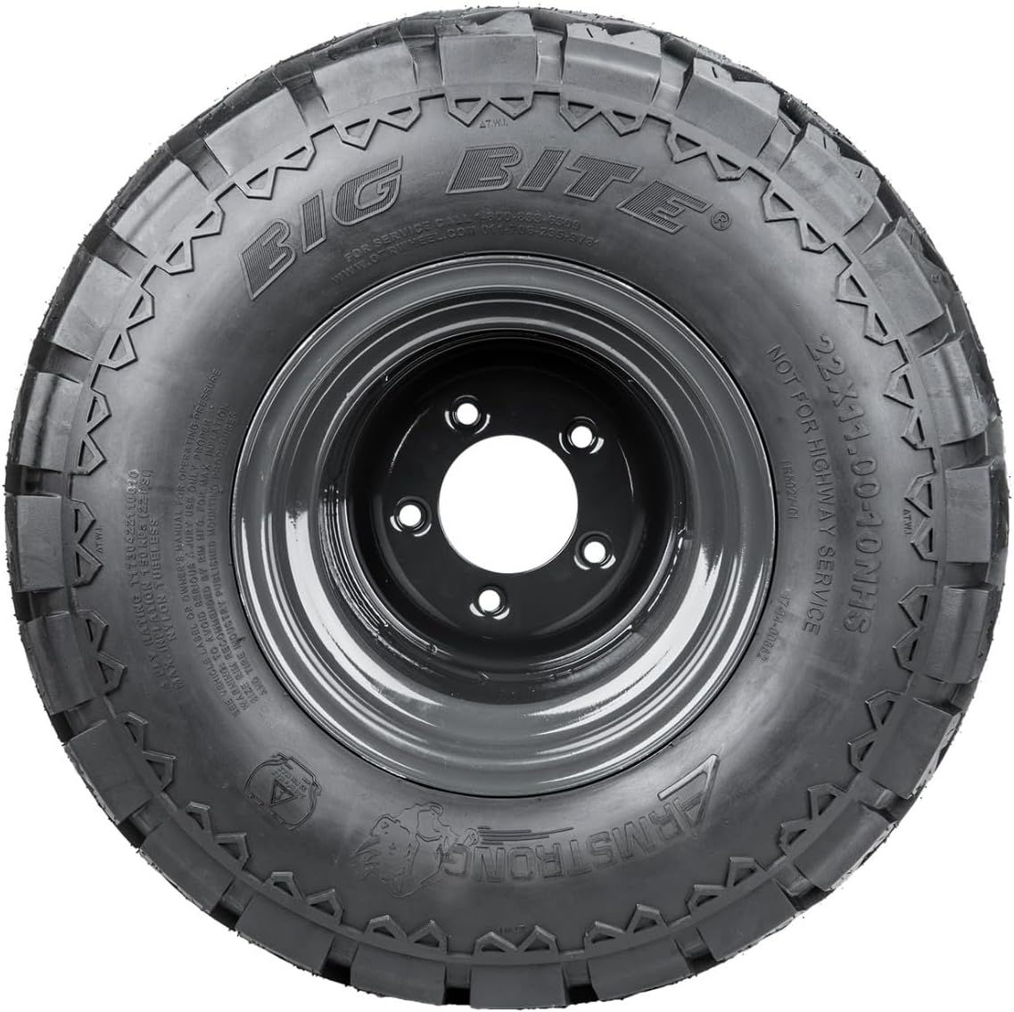 24x9.50-12 4 Ply Big Bite Tire (Compatible with Hustler Mowers, and More)