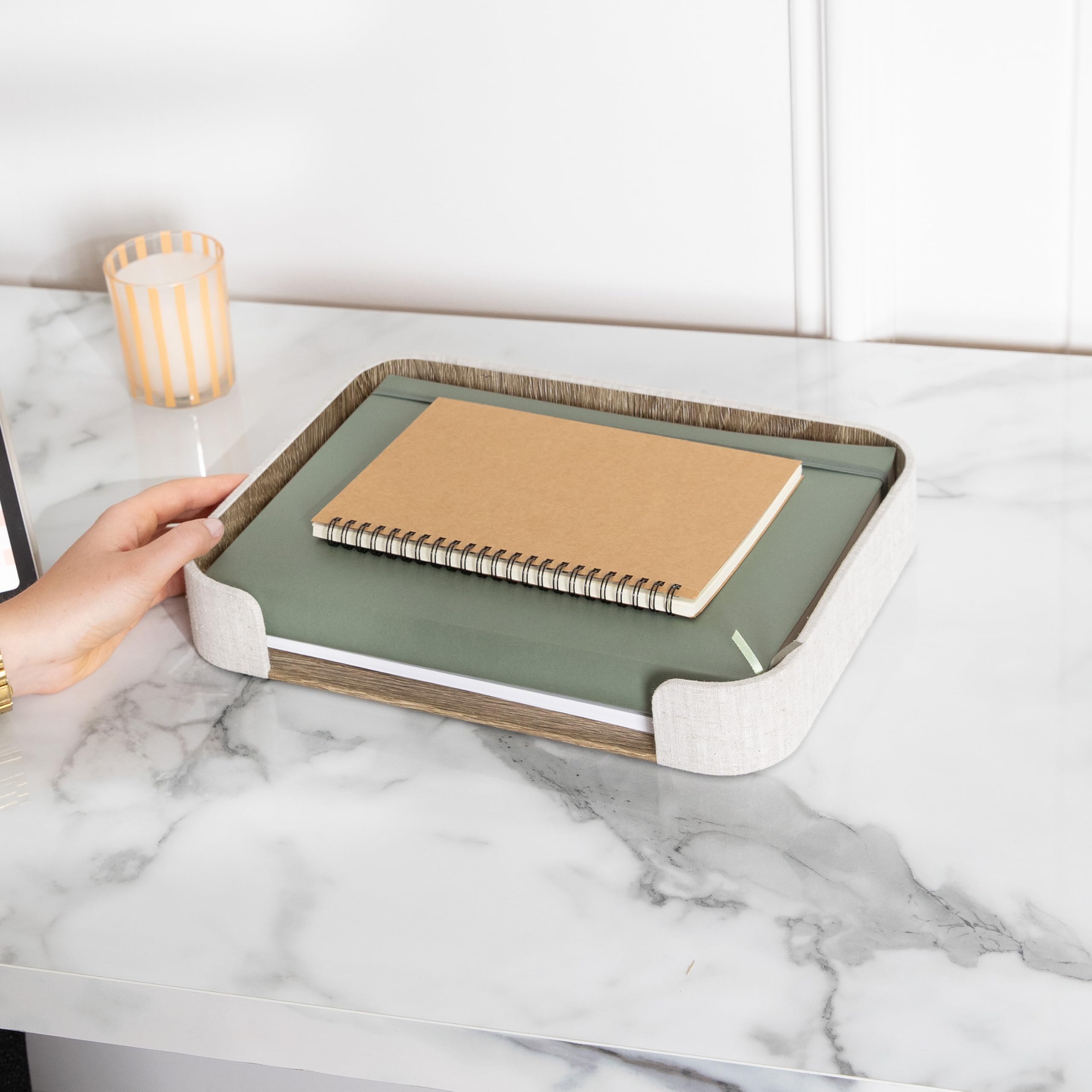 Stackers Oatmeal & Linen Letter Tray - Image 2