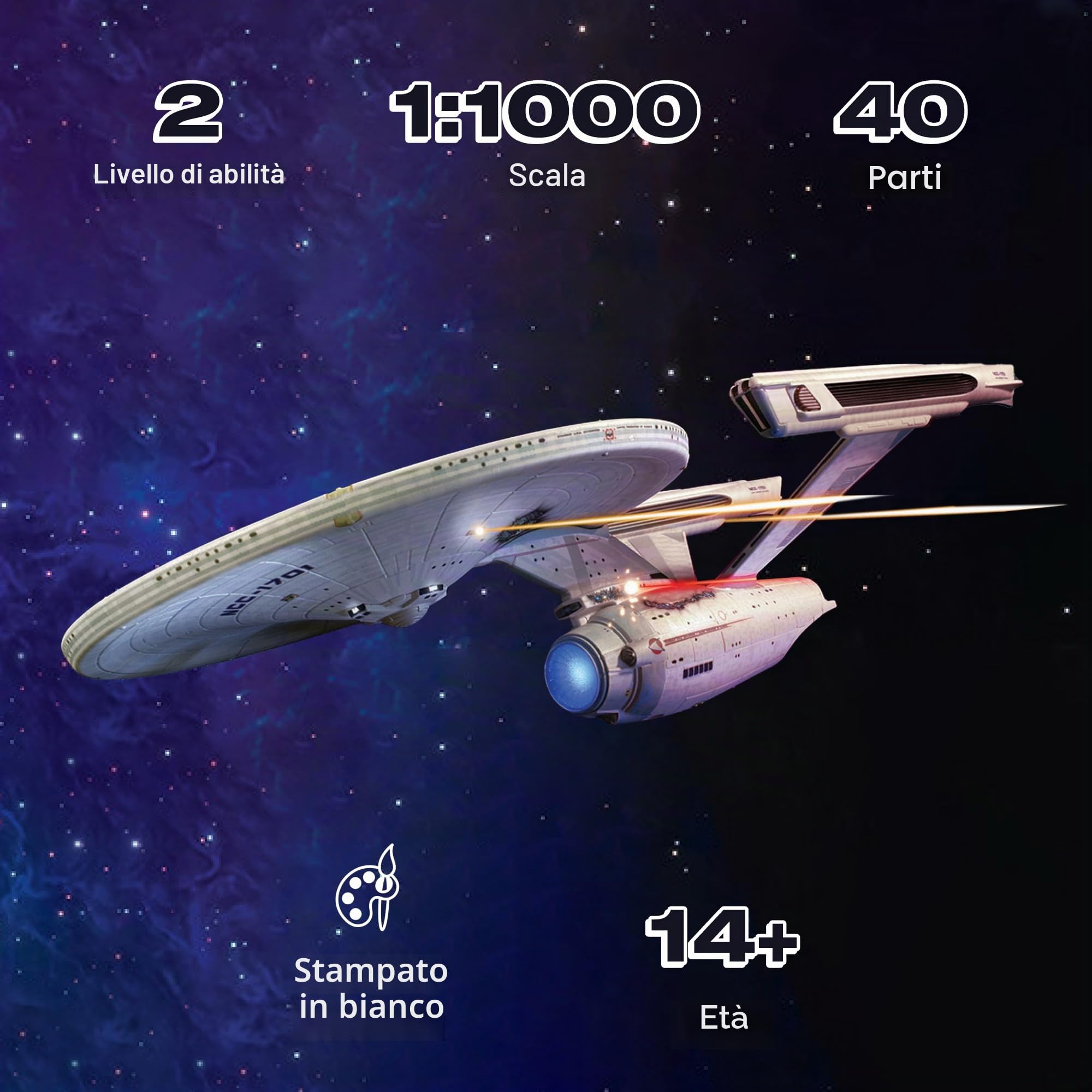 Polar Lights POL974 1:1000 U.S.S. Enterprise NCC-1701-Refit-Wrath of Khan Edition