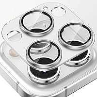 Vista 13 de Tensea Protector de lente de cámara para iPhone 16 Pro/iPhone 16 Pro Max/iPhone 15 Pro/iPhone 15 Pro Max, cubierta de vidrio templado de aleación