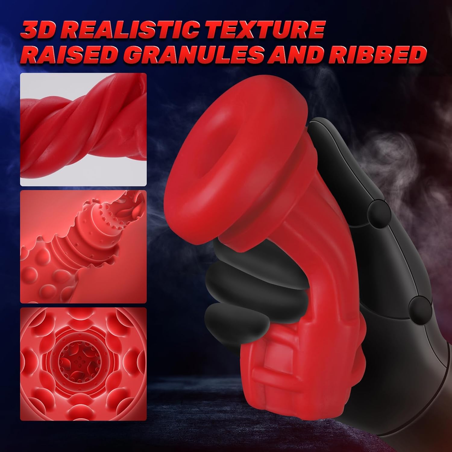 Sex Toys for Men Male Masturbator - APP Control Adult Toys Male Masturbators Penis Pump with 9 Sucking & 9 Vibrating, 3D Textured Sleeve Heating Blowjob Mens Sex Toy, LCD Display Pocket Pussy for Men Red&black