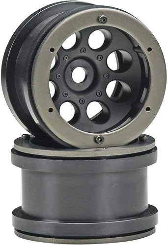 Axial AX8097 28 agujeros Beadlock Rc ruedas sobre orugas con hexágono de 0472in negro juego de 2 AXIC8097