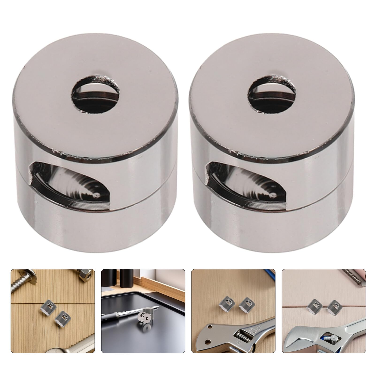 Soportes de Anclaje de Cable Vintage de Aluminio Negro, Clips Ajustables para Lámparas Colgantes, Juego de 6