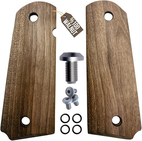 Miniatura 8 de Empuñaduras de madera 1911, accesorios 1911, agarres de corte de seguridad Ambi 1911, tamaño completo 1911, para Ruger, Colt, Kimber, Tauro y se