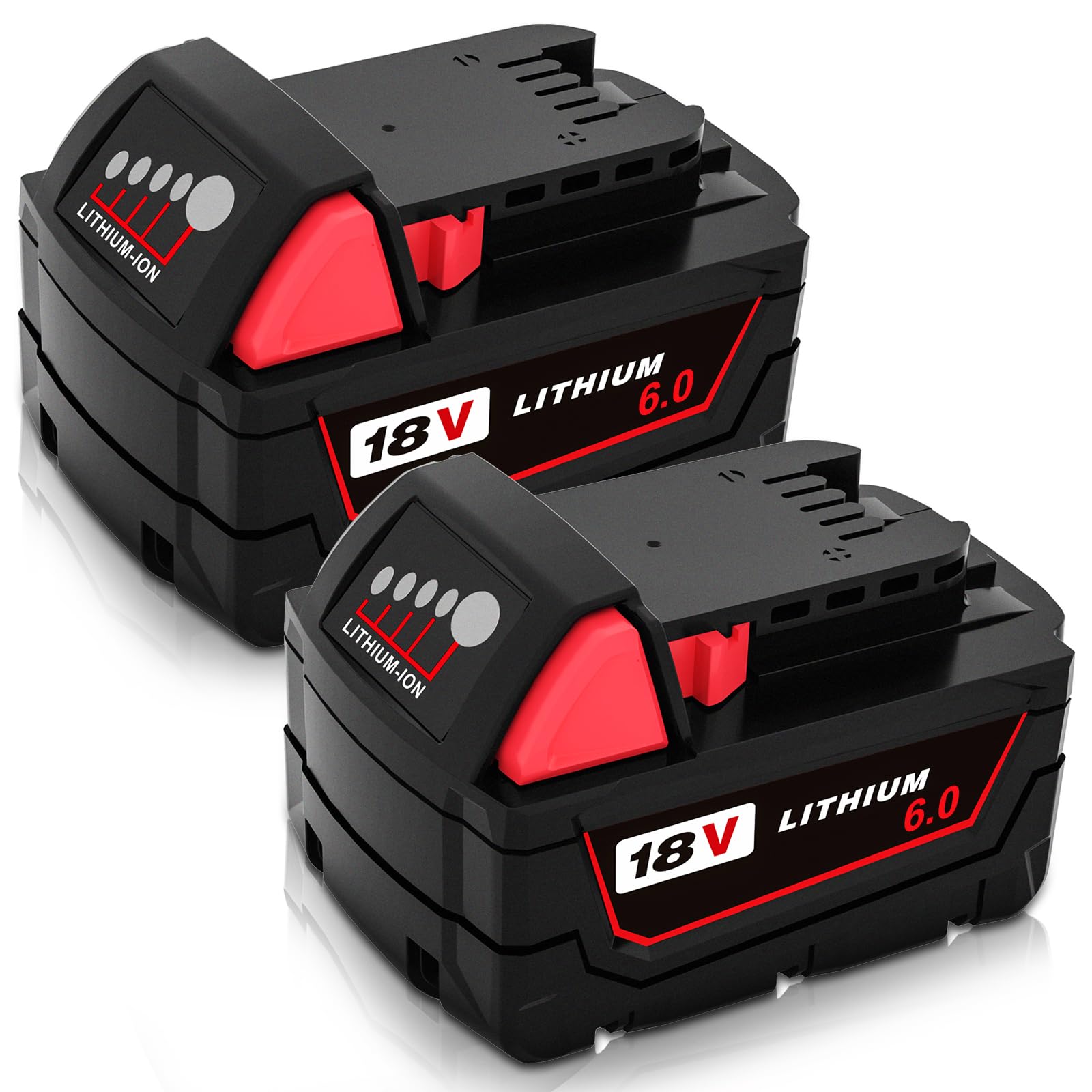 Dosctt 2 Packs 18 Volt 6.0Ah Replacement 48-11-1860 Battery Compatible with 18V Battery Lithium 48-11-1862 48-11-1850 48-11-1840 48-11-1828 48-11-1820 48-11-1815 Cordless Tools Batteries