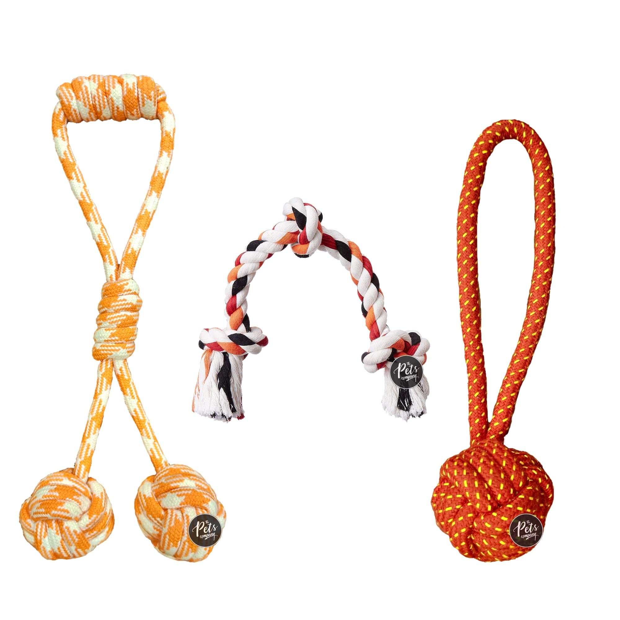 The Pets Company Dog Toys for Adult Dog, Teeth Cleaning & Training (3 Knot + Ball Tug + Tug with 2 Balls), Dog Rope Toy Combo of 3 for Medium & Large Dogs … (B0BR3SDFCN) Amazon Price History, Amazon Price Tracker