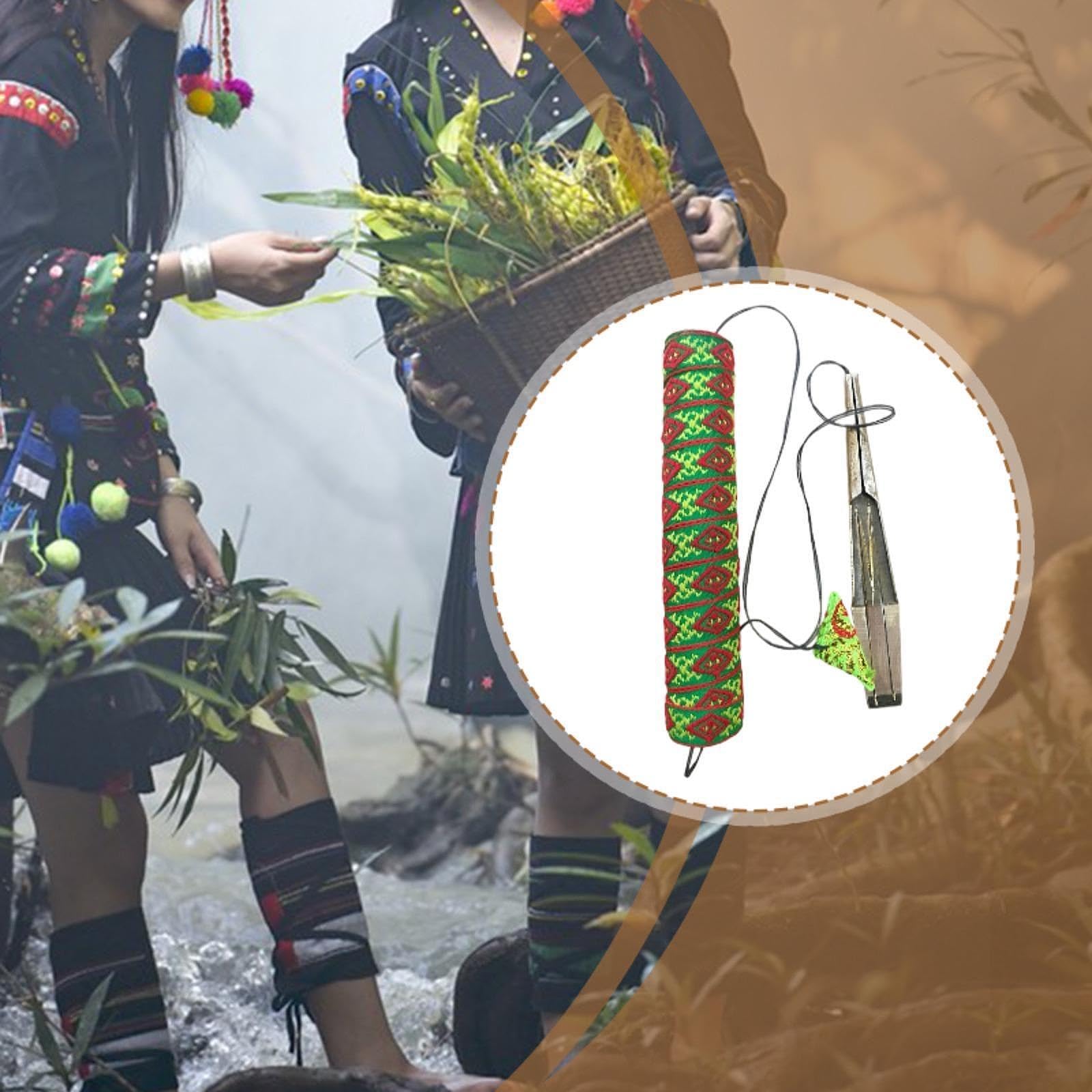 Jew's Harp Viet Nam Strumento a Fiato Bocca Hmong Portatile in Ottone Facile Da Suonare con Suono Brillante Adatto per Bambini Adulti Regalo Amb, Doppia Lingua Piccola