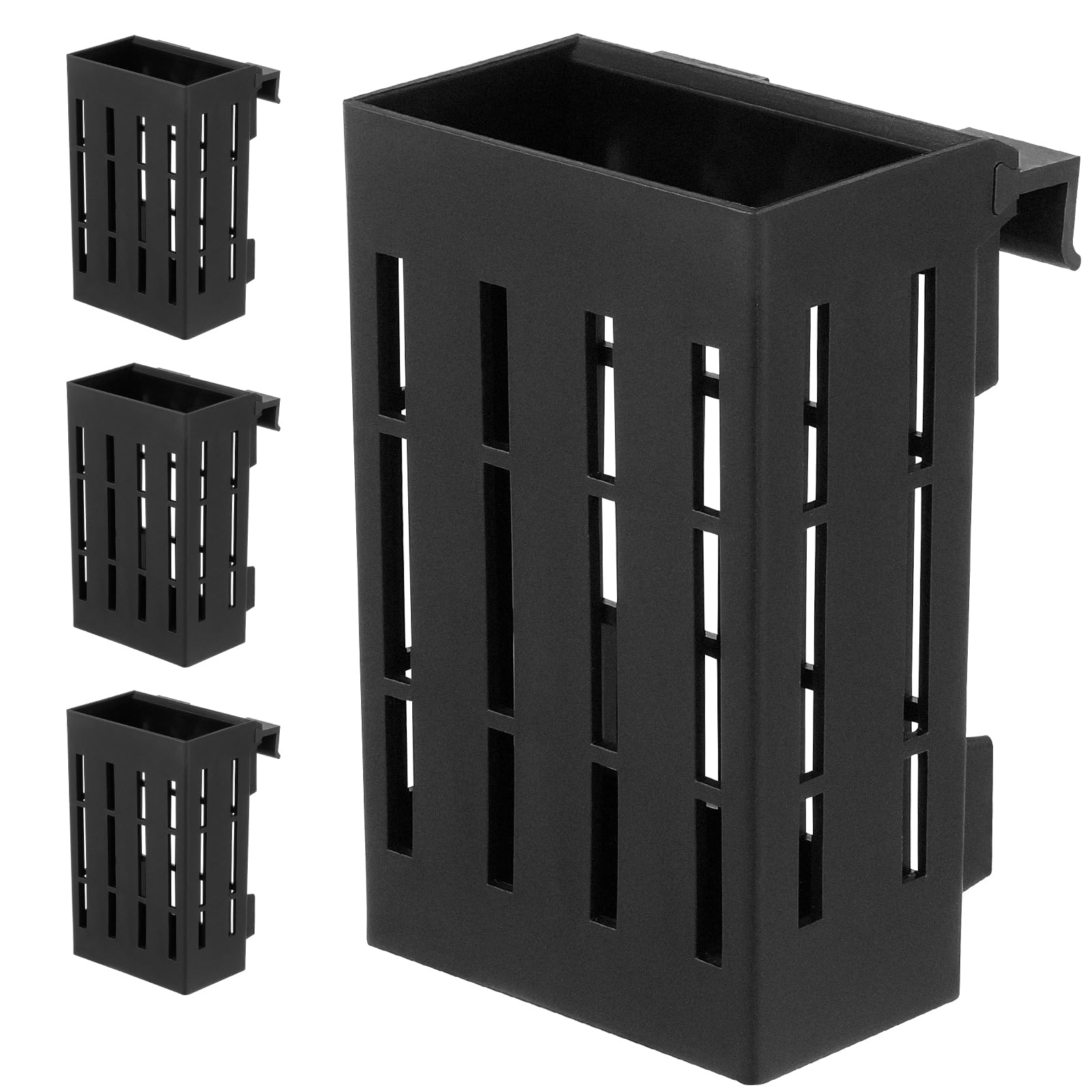 4 Aquarium Pflanzenhalter - Schwarze Halterung Für Wasserpflanzen