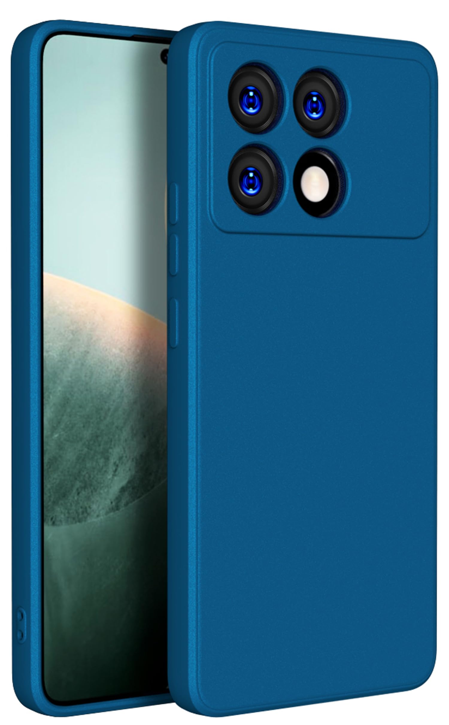 Kapa Matte Protective Lens Flexible Back Cover for Poco X6 PRO | Slim Silicone with Soft Lining Shockproof Full Body Bumper Case (Blue) (B0D3DHZ471) Amazon Price History, Amazon Price Tracker