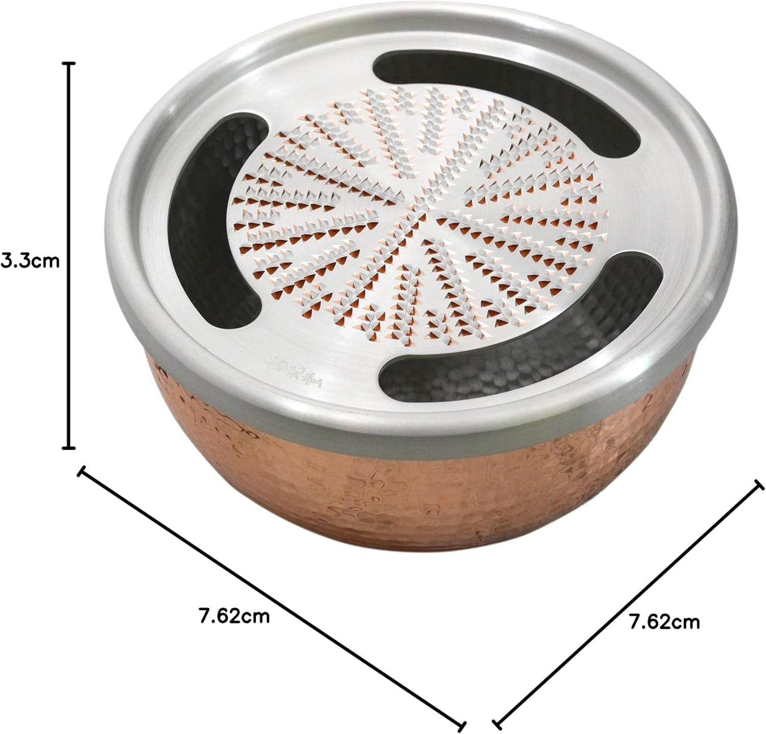 Shinkodo Pure Copper Condiment Grater, Made in Japan, 3.1 inches (8 cm) (Copperware), Gift Wrapping Specifications