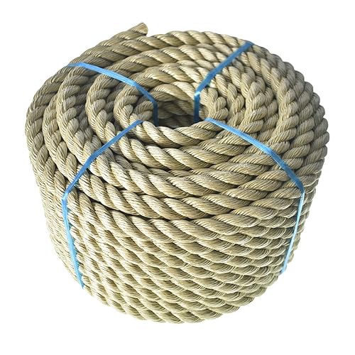 findmall Polyethylene Rope 3/4' x 100 ft 3 Strand